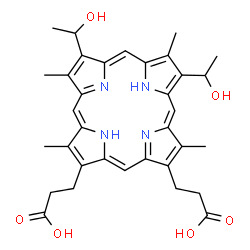 ChemSpider 2D Image | Hematoporphyrin | C34H38N4O6