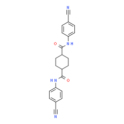 ChemSpider 2D Image | N,N'-Bis(4-cyanophenyl)-1,4-cyclohexanedicarboxamide | C22H20N4O2