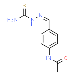 ChemSpider 2D Image | N-{4-[(Z)-(Carbamothioylhydrazono)methyl]phenyl}acetamide | C10H12N4OS