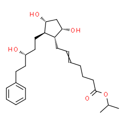ChemSpider 2D Image | Isopropyl 7-{(1R,2R,3R,5S)-3,5-dihydroxy-2-[(3R)-3-hydroxy-5-phenylpentyl]cyclopentyl}-5-heptenoate | C26H40O5