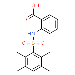 ChemSpider 2D Image | 2-(2,3,5,6-Tetramethyl-benzenesulfonylamino)-benzoic acid | C17H19NO4S