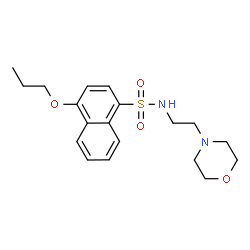 ChemSpider 2D Image | N-[2-(4-Morpholinyl)ethyl]-4-propoxy-1-naphthalenesulfonamide | C19H26N2O4S