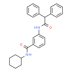 ChemSpider 2D Image | N-Cyclohexyl-3-[(diphenylacetyl)amino]benzamide | C27H28N2O2