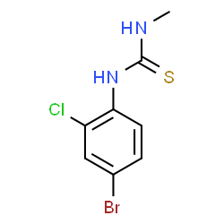 ChemSpider 2D Image | 1-(4-Bromo-2-chlorophenyl)-3-methylthiourea | C8H8BrClN2S
