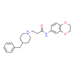 ChemSpider 2D Image | 4-Benzyl-1-[3-(2,3-dihydro-1,4-benzodioxin-6-ylamino)-3-oxopropyl]piperidinium | C23H29N2O3