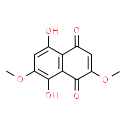 ChemSpider 2D Image | 5,8-Dihydroxy-2,7-dimethoxy-1,4-naphthoquinone | C12H10O6