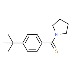 ChemSpider 2D Image | [4-(2-Methyl-2-propanyl)phenyl](1-pyrrolidinyl)methanethione | C15H21NS