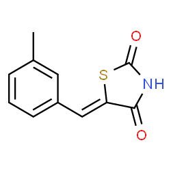ChemSpider 2D Image | 5-(3-Methyl-benzylidene)-thiazolidine-2,4-dione | C11H9NO2S