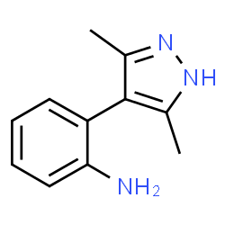 ChemSpider 2D Image | 2-(3,5-Dimethyl-1H-pyrazol-4-yl)aniline | C11H13N3