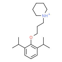 ChemSpider 2D Image | 1-[3-(2,6-Diisopropylphenoxy)propyl]piperidinium | C20H34NO