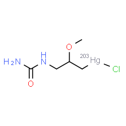 ChemSpider 2D Image | [3-(Carbamoylamino)-2-methoxypropyl](chloro)(~203~Hg)mercury | C5H11Cl203HgN2O2