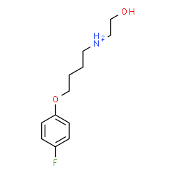 ChemSpider 2D Image | 4-(4-Fluorophenoxy)-N-(2-hydroxyethyl)-1-butanaminium | C12H19FNO2