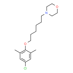 ChemSpider 2D Image | 4-[6-(4-Chloro-2,6-dimethylphenoxy)hexyl]morpholine | C18H28ClNO2