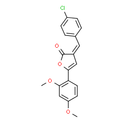 ChemSpider 2D Image | (3Z)-3-(4-Chlorobenzylidene)-5-(2,4-dimethoxyphenyl)-2(3H)-furanone | C19H15ClO4