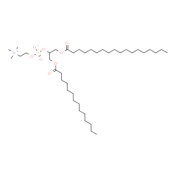ChemSpider 2D Image | 1-(Stearoyloxy)-3-(tetradecanoyloxy)-2-propanyl 2-(trimethylammonio)ethyl phosphate | C40H80NO8P