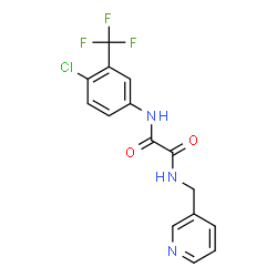 ChemSpider 2D Image | N-[4-Chloro-3-(trifluoromethyl)phenyl]-N'-(3-pyridinylmethyl)ethanediamide | C15H11ClF3N3O2
