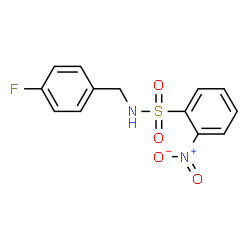 ChemSpider 2D Image | N-(4-Fluorobenzyl)-2-nitrobenzenesulfonamide | C13H11FN2O4S