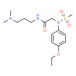 ChemSpider 2D Image | N-[3-(Dimethylamino)propyl]-N~2~-(4-ethoxyphenyl)-N~2~-(methylsulfonyl)glycinamide | C16H27N3O4S