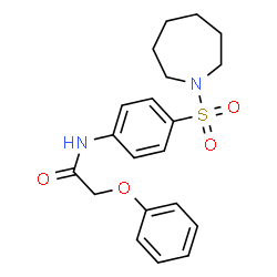 ChemSpider 2D Image | N-[4-(1-Azepanylsulfonyl)phenyl]-2-phenoxyacetamide | C20H24N2O4S