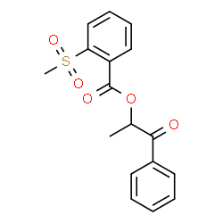 ChemSpider 2D Image | 1-Oxo-1-phenyl-2-propanyl 2-(methylsulfonyl)benzoate | C17H16O5S
