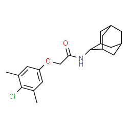 ChemSpider 2D Image | N-(Adamantan-2-yl)-2-(4-chloro-3,5-dimethylphenoxy)acetamide | C20H26ClNO2