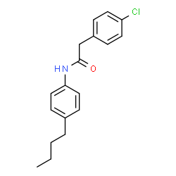 ChemSpider 2D Image | N-(4-Butylphenyl)-2-(4-chlorophenyl)acetamide | C18H20ClNO