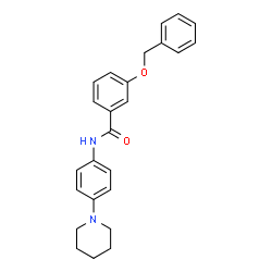 ChemSpider 2D Image | 3-(Benzyloxy)-N-[4-(1-piperidinyl)phenyl]benzamide | C25H26N2O2