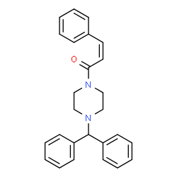 ChemSpider 2D Image | (2Z)-1-[4-(Diphenylmethyl)-1-piperazinyl]-3-phenyl-2-propen-1-one | C26H26N2O