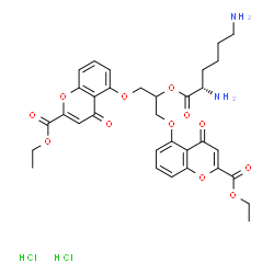 ChemSpider 2D Image | CROMOGLICATE LISETIL HYDROCHLORIDE | C33H38Cl2N2O12