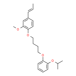 ChemSpider 2D Image | 1-[4-(2-Isopropoxyphenoxy)butoxy]-2-methoxy-4-[(1E)-1-propen-1-yl]benzene | C23H30O4