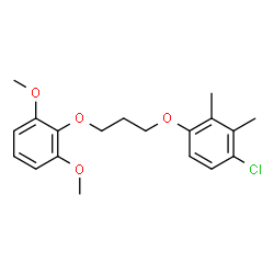 ChemSpider 2D Image | 1-Chloro-4-[3-(2,6-dimethoxyphenoxy)propoxy]-2,3-dimethylbenzene | C19H23ClO4