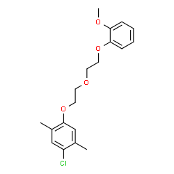 ChemSpider 2D Image | 1-Chloro-4-{2-[2-(2-methoxyphenoxy)ethoxy]ethoxy}-2,5-dimethylbenzene | C19H23ClO4