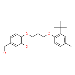 ChemSpider 2D Image | 3-Methoxy-4-{3-[4-methyl-2-(2-methyl-2-propanyl)phenoxy]propoxy}benzaldehyde | C22H28O4