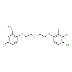 ChemSpider 2D Image | 1-Chloro-4-{2-[2-(2-methoxy-4-methylphenoxy)ethoxy]ethoxy}-2,3-dimethylbenzene | C20H25ClO4