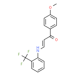 ChemSpider 2D Image | (2E)-1-(4-Methoxyphenyl)-3-{[2-(trifluoromethyl)phenyl]amino}-2-propen-1-one | C17H14F3NO2