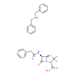 ChemSpider 2D Image | DIBENZYLAMINE PENICILLIN G | C30H33N3O4S