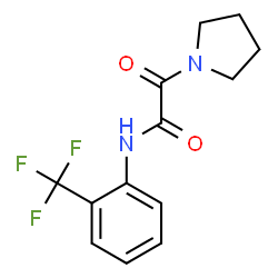 ChemSpider 2D Image | 2-Oxo-2-(1-pyrrolidinyl)-N-[2-(trifluoromethyl)phenyl]acetamide | C13H13F3N2O2