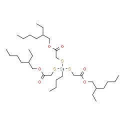 ChemSpider 2D Image | BUTYLTIN TRIS(2-ETHYLHEXYL THIOGLYCOLATE) | C34H66O6S3Sn