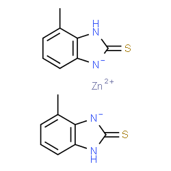 ChemSpider 2D Image | 2H-Benzimidazole-2-thione, 1,3-dihydro-4(or 5)-methyl-, zinc salt (2:1) | C16H14N4S2Zn