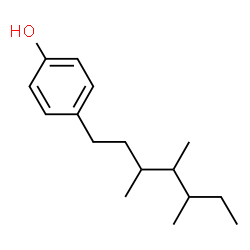 ChemSpider 2D Image | 4-(3,4,5-Trimethylheptyl)phenol | C16H26O