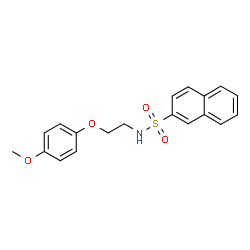 ChemSpider 2D Image | N-[2-(4-Methoxyphenoxy)ethyl]-2-naphthalenesulfonamide | C19H19NO4S