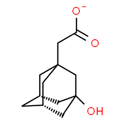 ChemSpider 2D Image | [(5R,7R)-3-Hydroxyadamantan-1-yl]acetate | C12H17O3