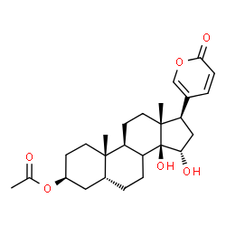 ChemSpider 2D Image | (3beta,5beta,8xi,15alpha)-3-Acetoxy-14,15-dihydroxybufa-20,22-dienolide | C26H36O6