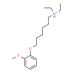 ChemSpider 2D Image | N,N-Diethyl-6-(2-methoxyphenoxy)-1-hexanaminium | C17H30NO2