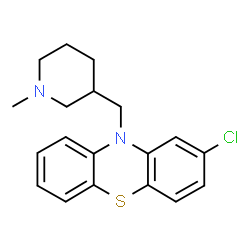 ChemSpider 2D Image | 2-Chloro-10-[(1-methyl-3-piperidinyl)methyl]-10H-phenothiazine | C19H21ClN2S
