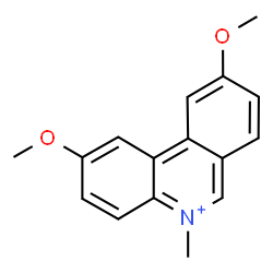 ChemSpider 2D Image | 2,9-Dimethoxy-5-methylphenanthridinium | C16H16NO2