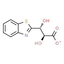 ChemSpider 2D Image | (2S,3R)-3-(1,3-Benzothiazol-2-yl)-2,3-dihydroxypropanoate | C10H8NO4S