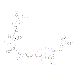 ChemSpider 2D Image | (2S)-1-[(2S)-2-[[(2S)-2-[[(2S)-6-amino-2-[[(2S)-2-[[(2S)-1-[(2S)-2-[[(2S)-2-[[(2S)-6-amino-2-[[(2S)-6-amino-2-[[2-[[(2S)-2-[[(2S)-1-[(2S)-6-amino-2-[[2-[[(2S)-2-[[(2S)-2-[[(2S)-2-[[(2S)-2-[[(2S)-2-[[(2S)-2-[[(2S)-2-[[(2S)-2-[(2-amino-3-hydroxy-propanoyl)amino]-3-(4-hydroxyphenyl)propanoyl]amino]-3-hydroxy-propanoyl]amino]-4-methylsulfanyl-butanoyl]amino]-4-carboxy-butanoyl]amino]-3-(1H-imidazol-5-yl)propanoyl]amino]-3-phenyl-propanoyl]amino]-5-guanidino-pentanoyl]amino]-3-(1H-indol-3-yl)propanoyl]amino]acetyl]amino]hexanoyl]pyrrolidine-2-carbonyl]amino]-3-methyl-butanoyl]amino]acetyl]amino]hexanoyl]amino]hexanoyl]amino]-5-guanidino-pentanoyl]amino]-5-guanidino-pentanoyl]pyrrolidine-2-carbonyl]amino]-3-methyl-butanoyl]amino]hexanoyl]amino]-3-methyl-butanoyl]amino]-3-(4-hydroxyphenyl)propanoyl]pyrrolidine-2-carboxylic acid | C136H210N40O31S