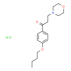 ChemSpider 2D Image | 1-(4-Butoxyphenyl)-3-(4-morpholinyl)-1-propanone hydrochloride (1:1) | C17H26ClNO3