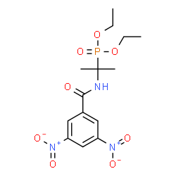 ChemSpider 2D Image | Diethyl {2-[(3,5-dinitrobenzoyl)amino]-2-propanyl}phosphonate | C14H20N3O8P
